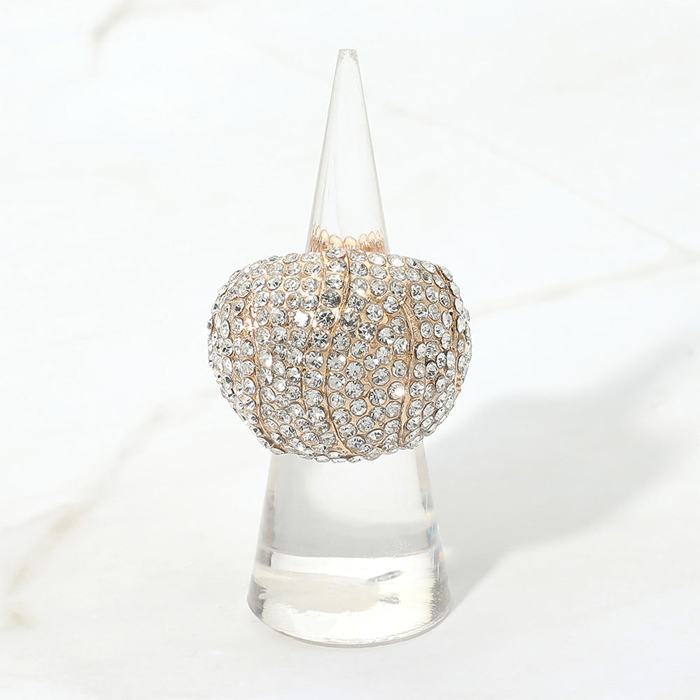 Lavish Iced Glam Statement Ring with