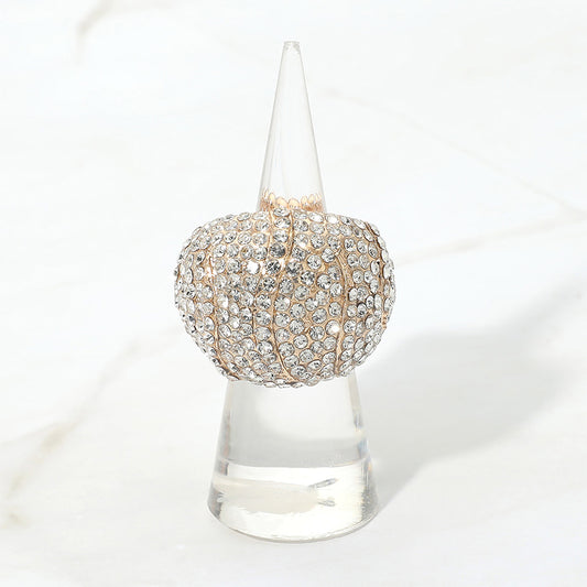 Lavish Iced Glam Statement Ring with
