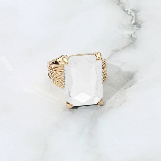 Lavish Crystal Statement Ring