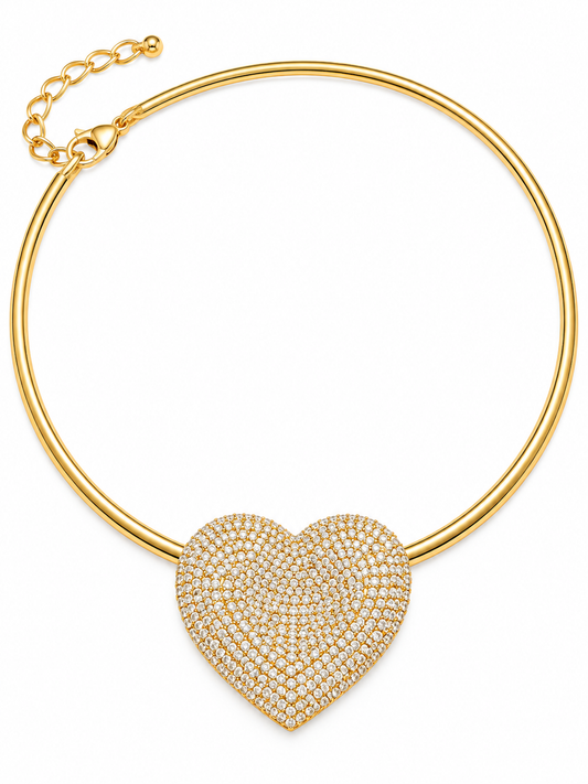 Lavish Heart of Gold Necklace