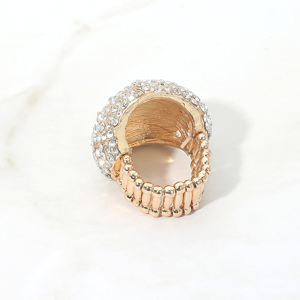 Lavish Iced Glam Statement Ring with