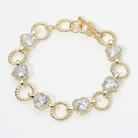 Lavish Heart of Gold Bracelet