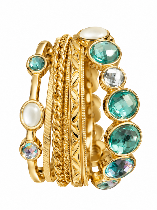 Lavish Luxe Gemstone Bracelet Stack