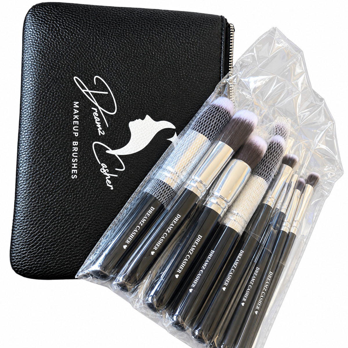Dreamz Casher Signature 15-Piece Makeup Brush Set + Carrying Bag