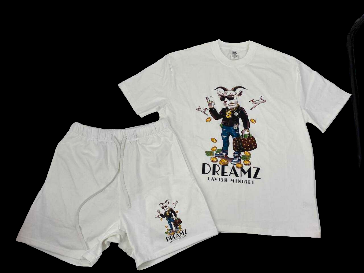 Casual Streetwear 2 Piece Shorts Set for Men